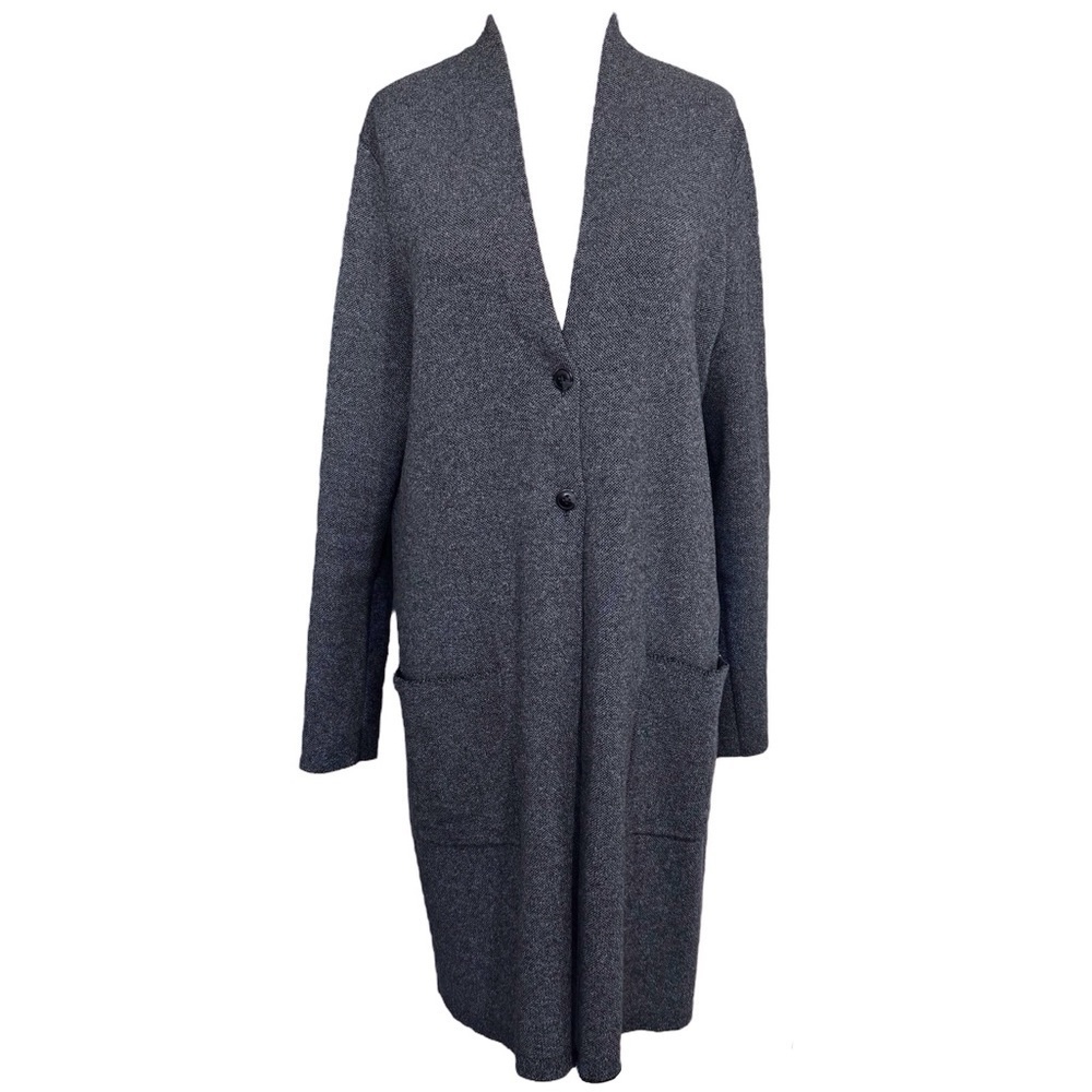 J. Jill Button Front Knit Duster Cardigan Size Medium Sweater Longline
